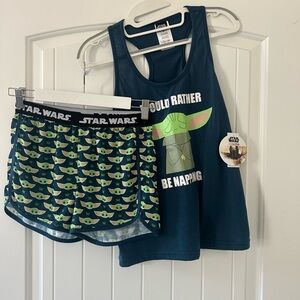 Star Wars Green and Blue Baby Yoda Sleep Set